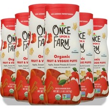 Once Upon A Farm Organic Fruit And Veggie Puffs Apple Sweet Potato 6 Pack