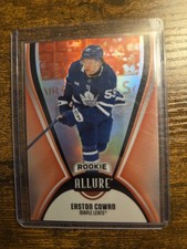 2025-26 UD Allure Easton Cowan ROOKIE Red Rainbow #AR-EC RC TOR Maple Leafs SP