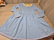 Matilda Jane Girls Blue Solid A-Line Knee Length Crew Neck Dress Size 4