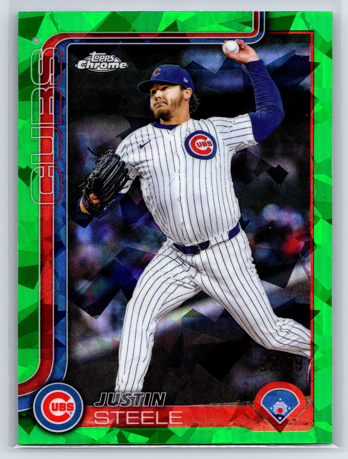 2025 Topps Chrome Update Sapphire Edition #USC3 Justin Steele Green Sapphire /99