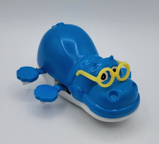 Masudaya Wind-Up Toy Big Mouth Hippo and Fish Friend Vintage 1976 Rare HTF