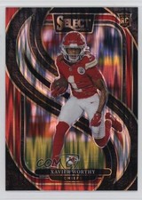 2024 Panini Select Premier Level Black & Red Shock Prizm Xavier Worthy #119 06l5