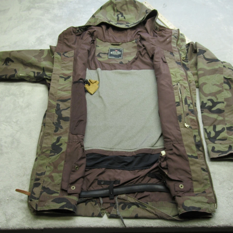 Holden Jacket Mens Small Green Camo Army Hooded Waterproof Ripstop Snowboard Ski - Image 2 of 4