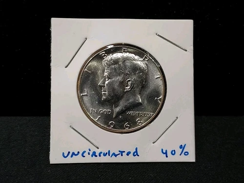 1968 D 40% Silver Coin Kennedy Half Dollar UNCIRCULATED NICE!!