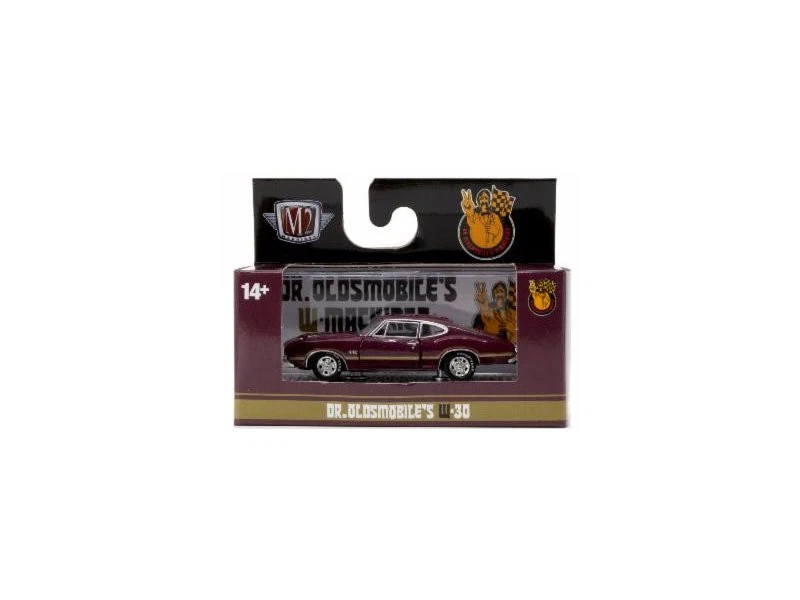 OLDSMOBILE Cutlass 442 W-30 - 1970 - burgndy - M2 1:64 - Immagine 4 di 4