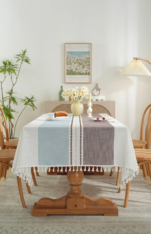 Nordic Waterproof Tablecloth Nightstand Dining Tea Coffee Table Cover Xmas Gift - Image 3 of 4