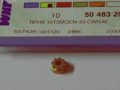 10 Stück WNT Wendeplatten RPHX10T3MOEN -33 CWN 46  50483250
