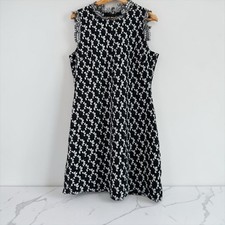 Tommy Hilfiger Women's Two Tone Lace High Neck Dress Size 12 Classic Chic