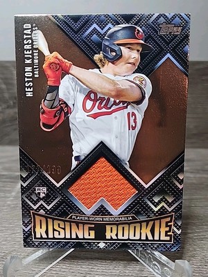 2024 Topps Rising Rookie Relics Heston Kjerstad #RRR-HK Black 177/199 (MEM, RC)