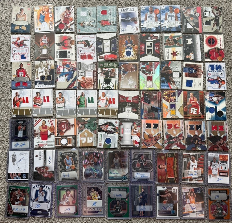 (68) ALL NBA Basketball Auto Autograph Jersey Game Used Relic Card Lot