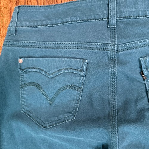 Levi's Womens 529 Curvy Straight Teal Green Jeans Size 16M W33 L32 Stretch - Picture 7 of 12