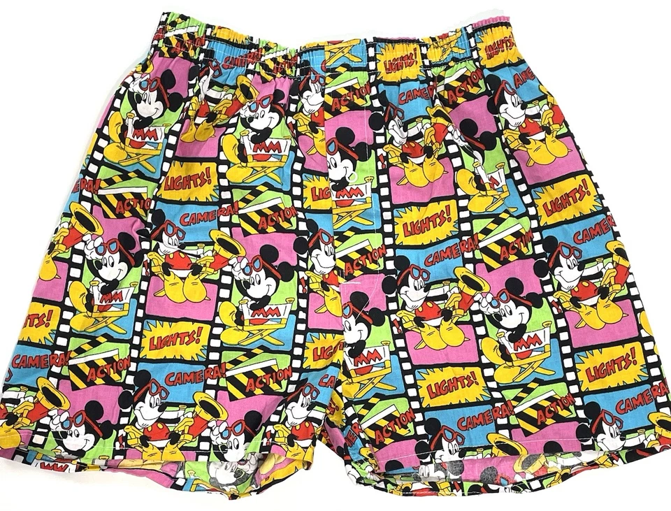 Lote de 3 pares de pantalones cortos para dormir vintage de Mickey Mouse de Disney Foto 2 de 4