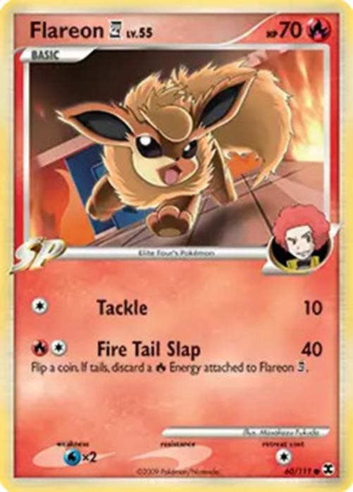 Flareon 4 - 60/111 - Pokemon Rising Rivals Card NM