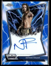 2026 Topps Chrome WWE #BBA-NAT Nathan Frazer Blue Refractor Auto /150 Smackdown