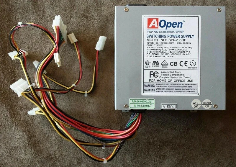 SPI-235HP acer / aopen 235 watt atx power supply 235W 20 pin - Image 3 of 4