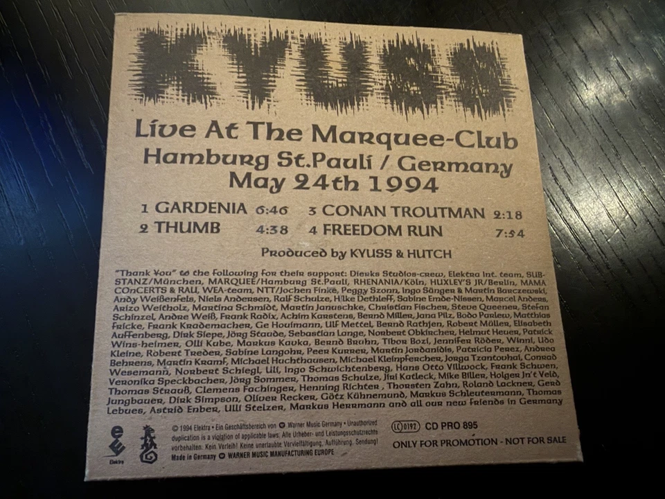 KYUSS - Live At The Marquee-Club   (CD, Germany, 1994)   MINT/MINT - Bild 3 von 3
