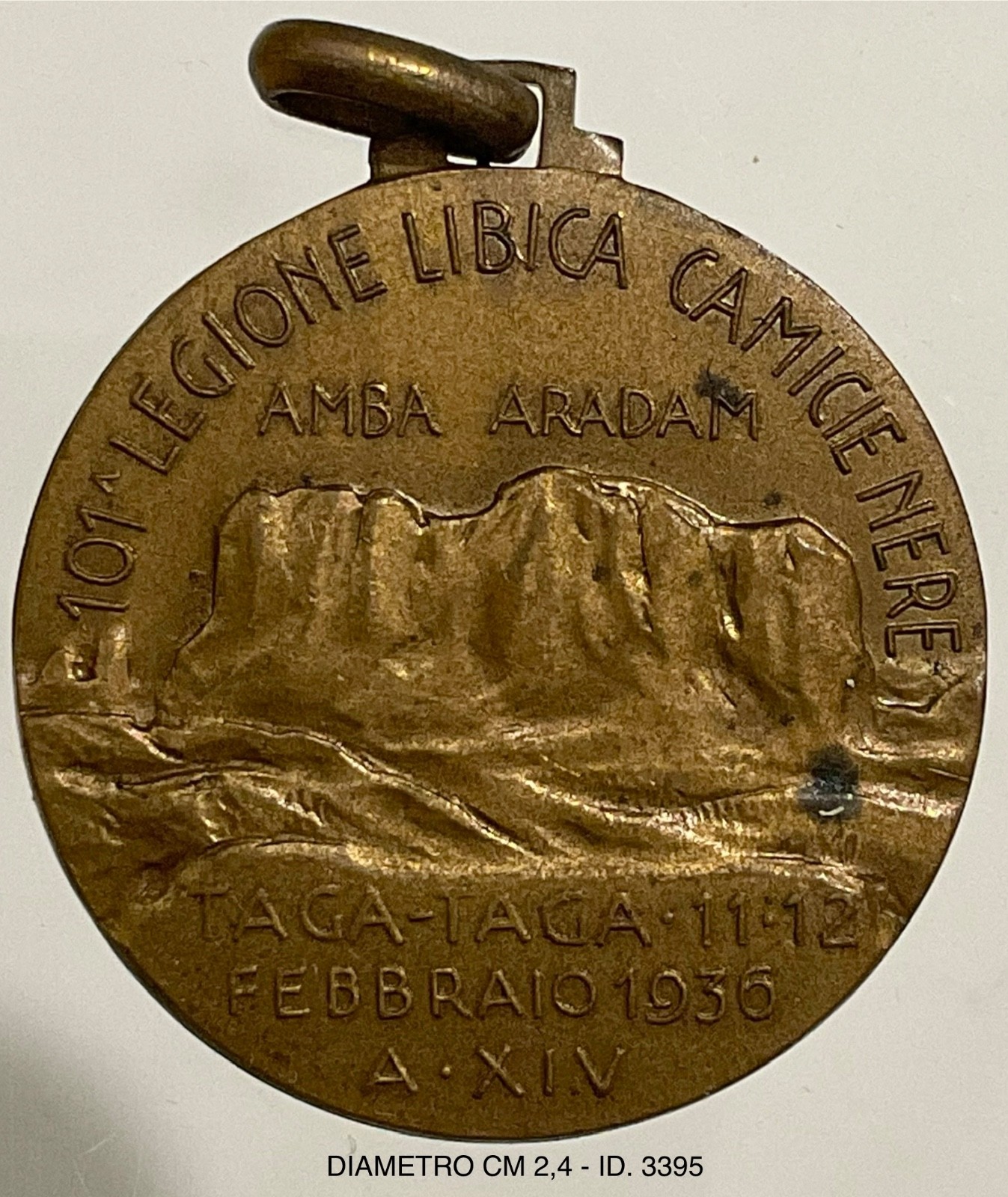 CAMPAGNE D’AFRICA 101a LEGIONE LIBICA CAMICE NERE AMBA ARADAM MEDAGLIA 1936