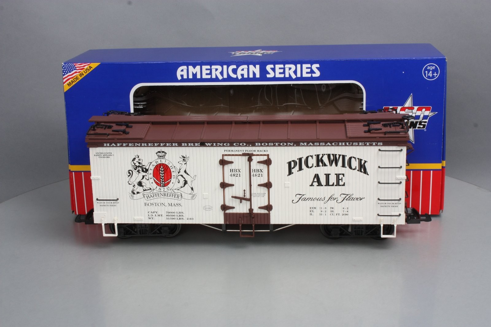 USA Trains 16412 G Scale Pickwick Ale Refrigerator Car