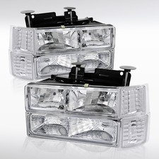 Fit 1994-1998 Ck1500 Silverado Tahoe Suburban Headlightscorner Bumper Lamps Fit 1994-1998 Ck1500 Silverado Tahoe Suburban Headlightscorner Bumper Lamps