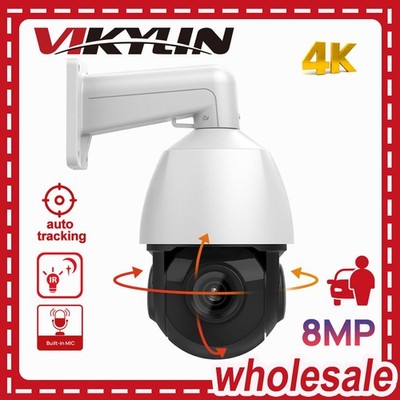Vikylin 4K 8MP 40X Optical Zoom PTZ Camera Auto-Track IR100m MIC POE 5.5-220mm