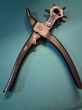 Vintage 6 Hole Handheld Leather Tool Six Size Hole Punch Adjustable RPL-6
