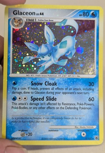 Glaceon 5/100 Black Star Holo SWIRL Majestic Dawn 2008 Pokémon TCG - Picture 3 of 17