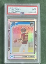 2024 DONRUSS OPTIC PREVIEW Jayden Daniels RATED ROOKIE SILVER PRIZM RC PSA 9