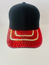 Shiny Rhinestone Bling Baseball Cap for Women Girls sequin Sparkly hair Ponycap