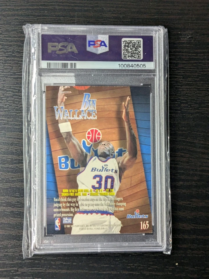 Skybox Z-force Ben Wallace 1996-97 novato PSA 6 #165 Foto 2 de 2