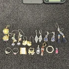 Lot Vintage Sterling Silver Earrings (6 Pairs), 2 Rings, & Single Earrings