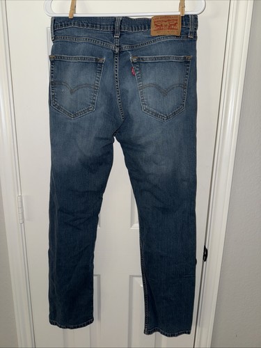 Jean Levi's 505 coupe régulière jambe droite denim 32x30 (31x29) délavé à la pierre - Photo 2/12