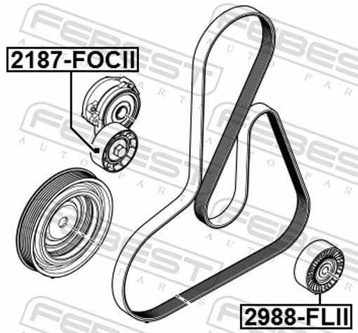Fits FEBEST 2988-FLII PULLEY IDLER