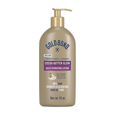 Gold Bond Cocoa Butter Glow Daily 14 Ounce (Pack of 1), Radiance Renewal 