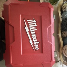 Milwaukee Red Plastic Tool Box With Handle Lockable Storage Case