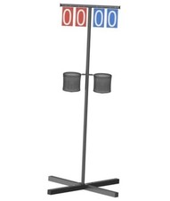 Queension Scoreboard Flipper with Stand, Cornhole Scoreboard Black Ground Base