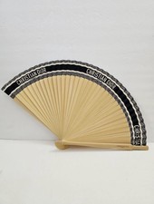 CD DIORIVIERA Folding Bamboo Fan in navy and cream
