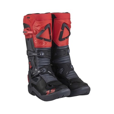 Stiefel Motorrad LEATT Moto 3.5 Rot Schwarz Schließen Sidelock
