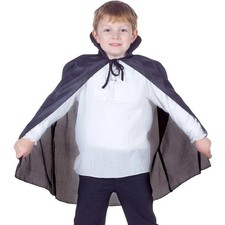 Taffeta Cape, Black Child Costume Accessory