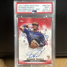 2022 Topps Inception - Rookie and Emerging Stars Auto Wander Franco Red /50 Rays