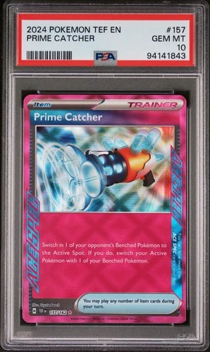 2024 POKEMON TEF EN-TEMPORAL FORCES #157 PRIME CATCHER PSA 10