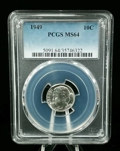 1949 10C Roosevelt Dime PCGS MS64 Blast White 6913
