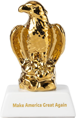 Eagle Trophy - Golden Ceramic Hawk Award Statues Figurine Hawk Trophy Sculpture