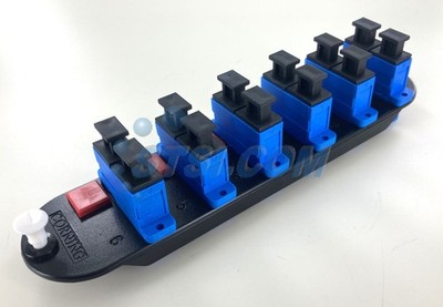 Corning CCH-CP12-59 Patch Panel, 6 SC Duplex OS2 Singlemode Adapters BULK ~STSI