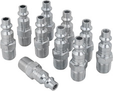 Industrial Air Plug, M-STYLE , 1/4" MNPT, Air Compressor Fitting, Air Hose Quick