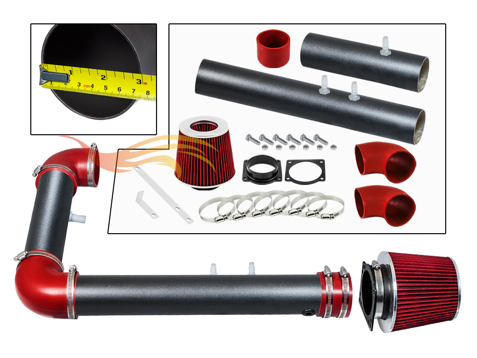 BCP RW RED 2002 Thunderbird /00-02 Lincoln LS 3.9L V8 Ram Air Intake Kit +Filter