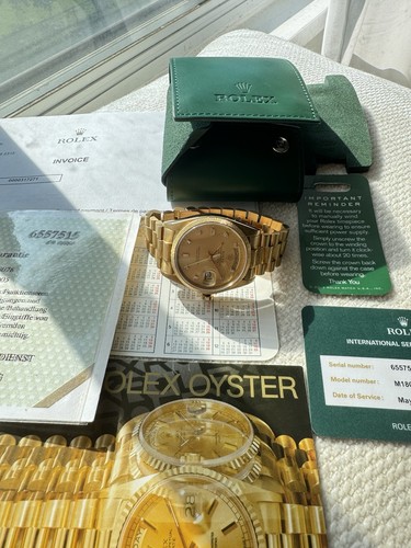 Rolex Day-Date 18K Yellow Gold 36mm 18078 Watch w/ Diamond,Pre...