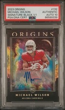 2023 Origins #132 Michael Wilson Rookies Signatures Black PSA Authentic #/1 RC