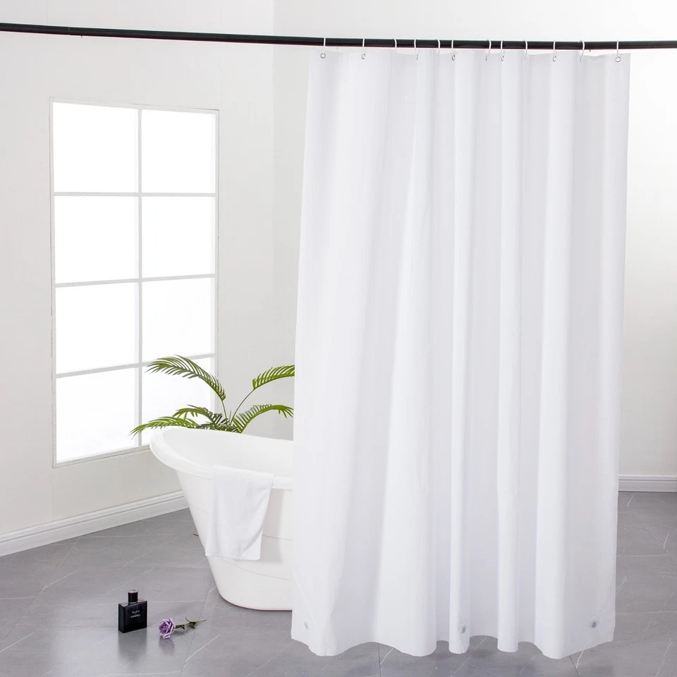 Forro de cortina de ducha blanco resistente al moho PEVA 70x72" RAY STAR Foto 3 de 4