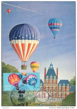 BALLOONS ABOVE THE CHATEAU SERGE DE FILIPPI 1981 MAXICARD