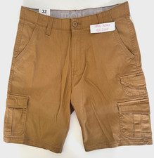 IRON CO Men's Stretch Cargo Shorts SIZE 32 Flex Waist DESERT CAMEL New 44 Tag